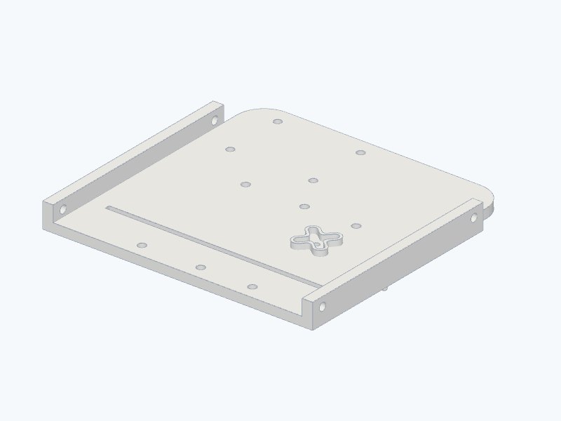 CAD render of the middle layer that holds the boards